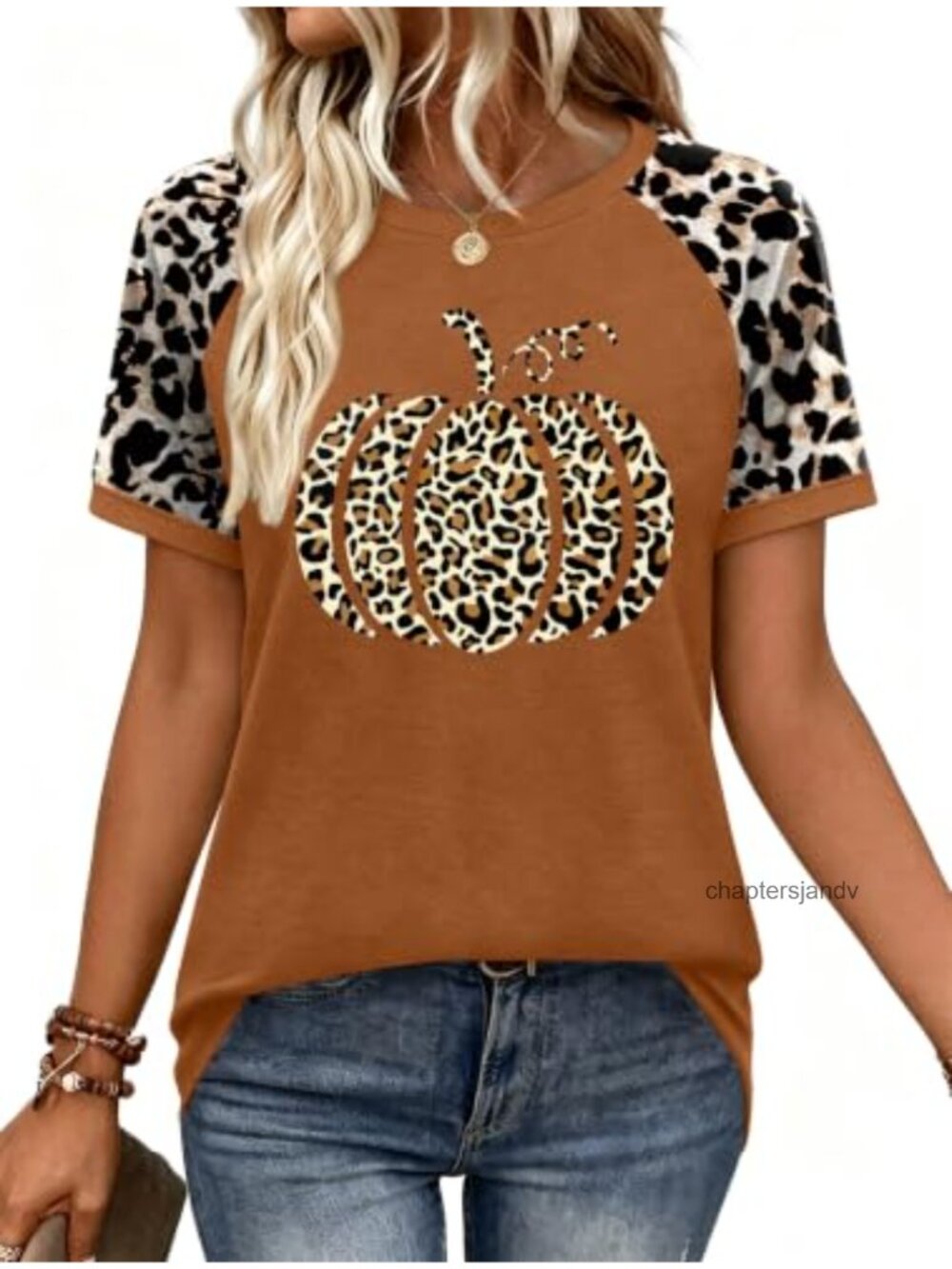 Women's Halloween Pumpkin Graphic Tee Fall Short Sleeve Crew Neck T-Shirt